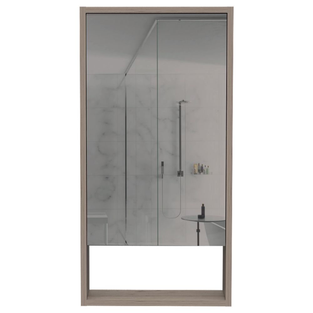 Medicine Cabinet Mirror Clifton, Five Internal Shelves, White Finish-2