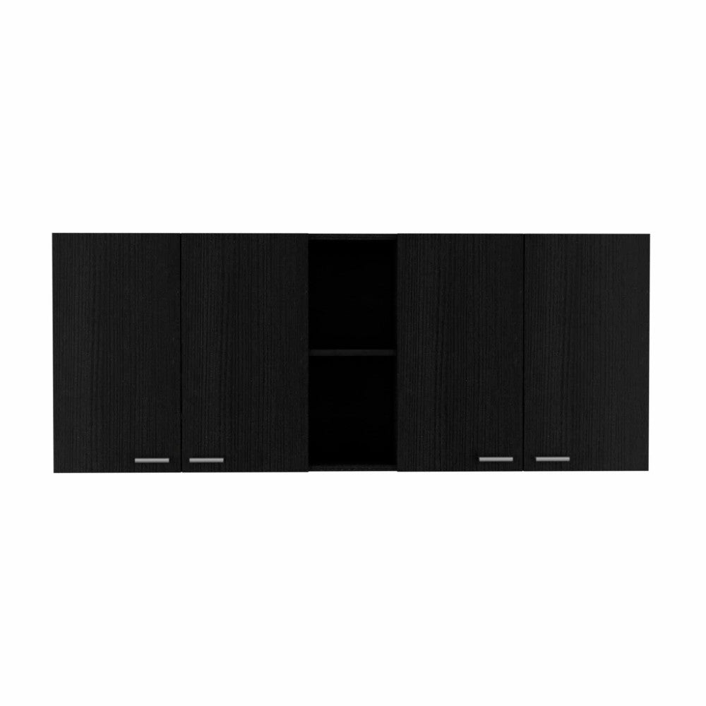 Wall Cabinet Ontario, Double Door, Black Wengue Finish-2