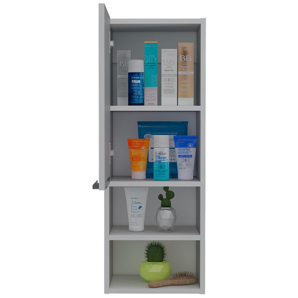 Medicine Cabinet Hazelton, Open and Interior Shelves, White Finish-3