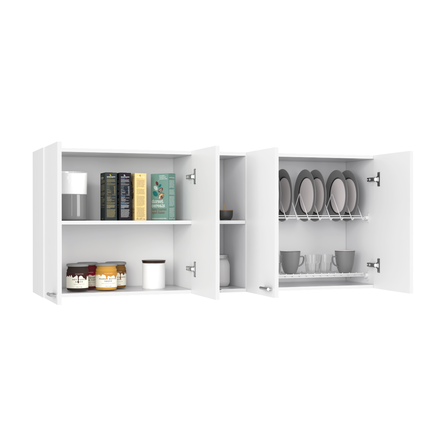 Wall Cabinet Ontario, Double Door, White Finish-3