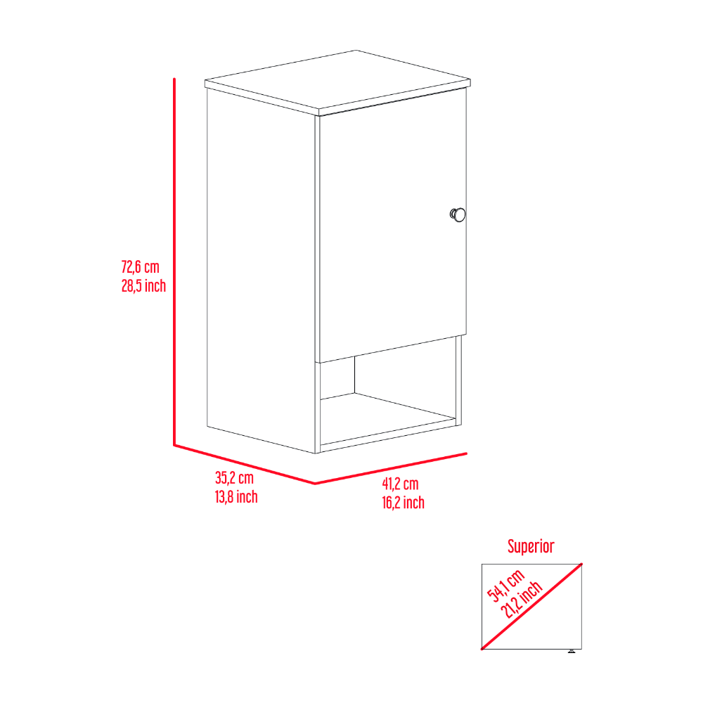 Medicine Cabinet Porto, Two Internal Shelves, Light Gray Finish-3