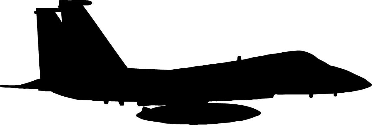 F-15E Strike Eagle military jet silhouette wall decal artwork by Jaycee Haynes