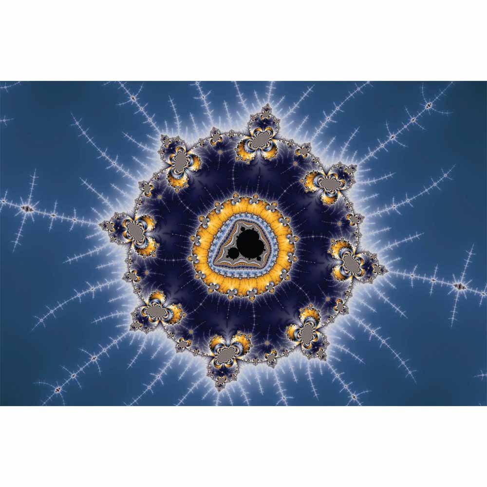 Golden Mandlebrot Fractal Art Wall Decal Printed | Wallhogs