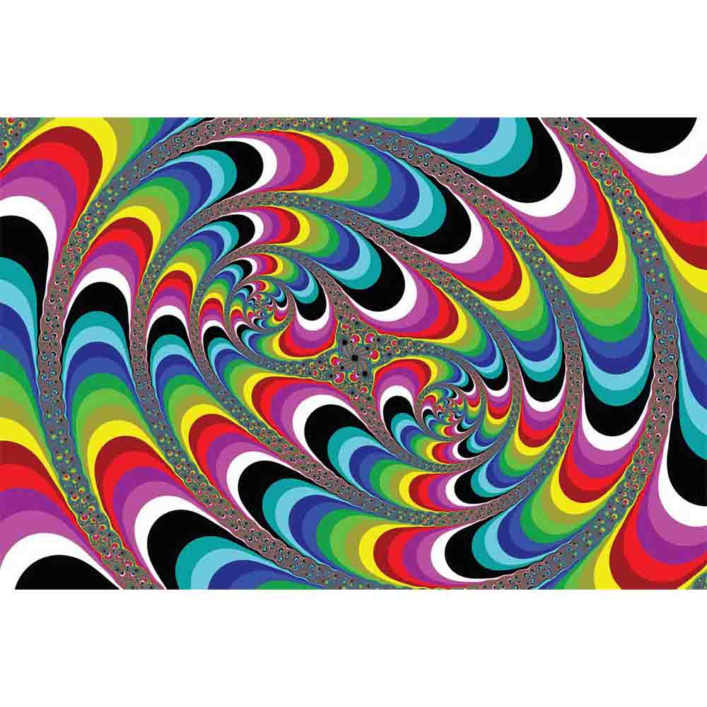 Psychedelic Fractal Art Gloss Poster Printed | Wallhogs