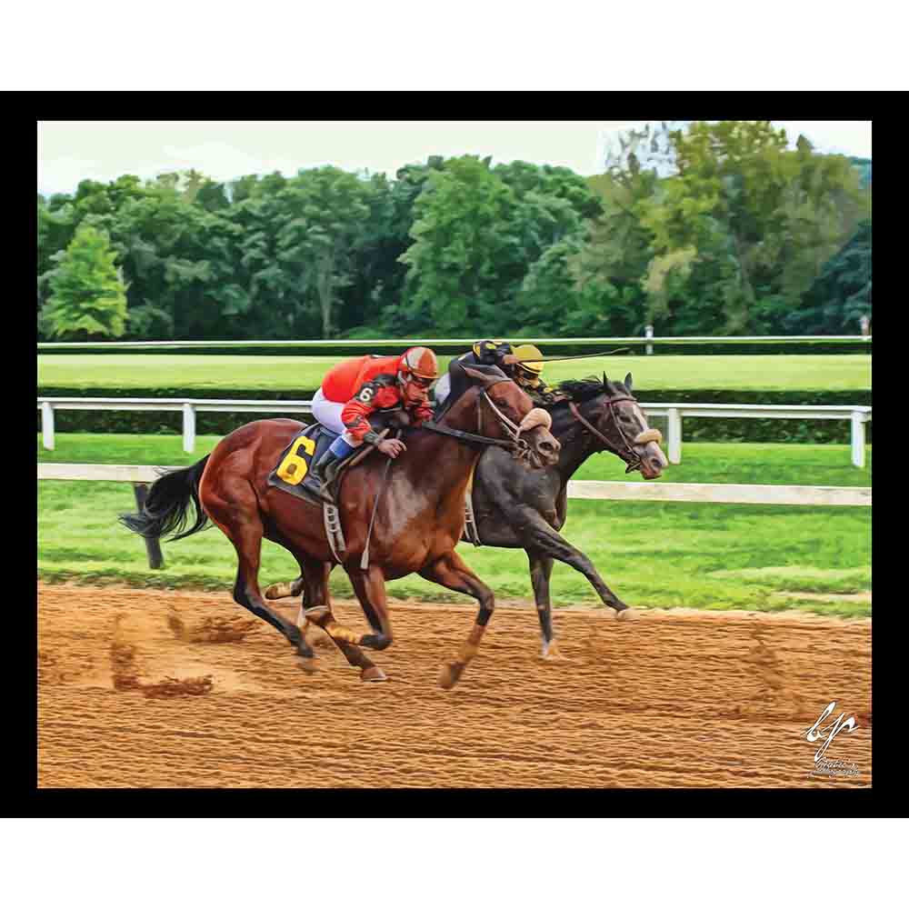 Neck in Neck Horse Race Wall Decal Printed | Wallhogs