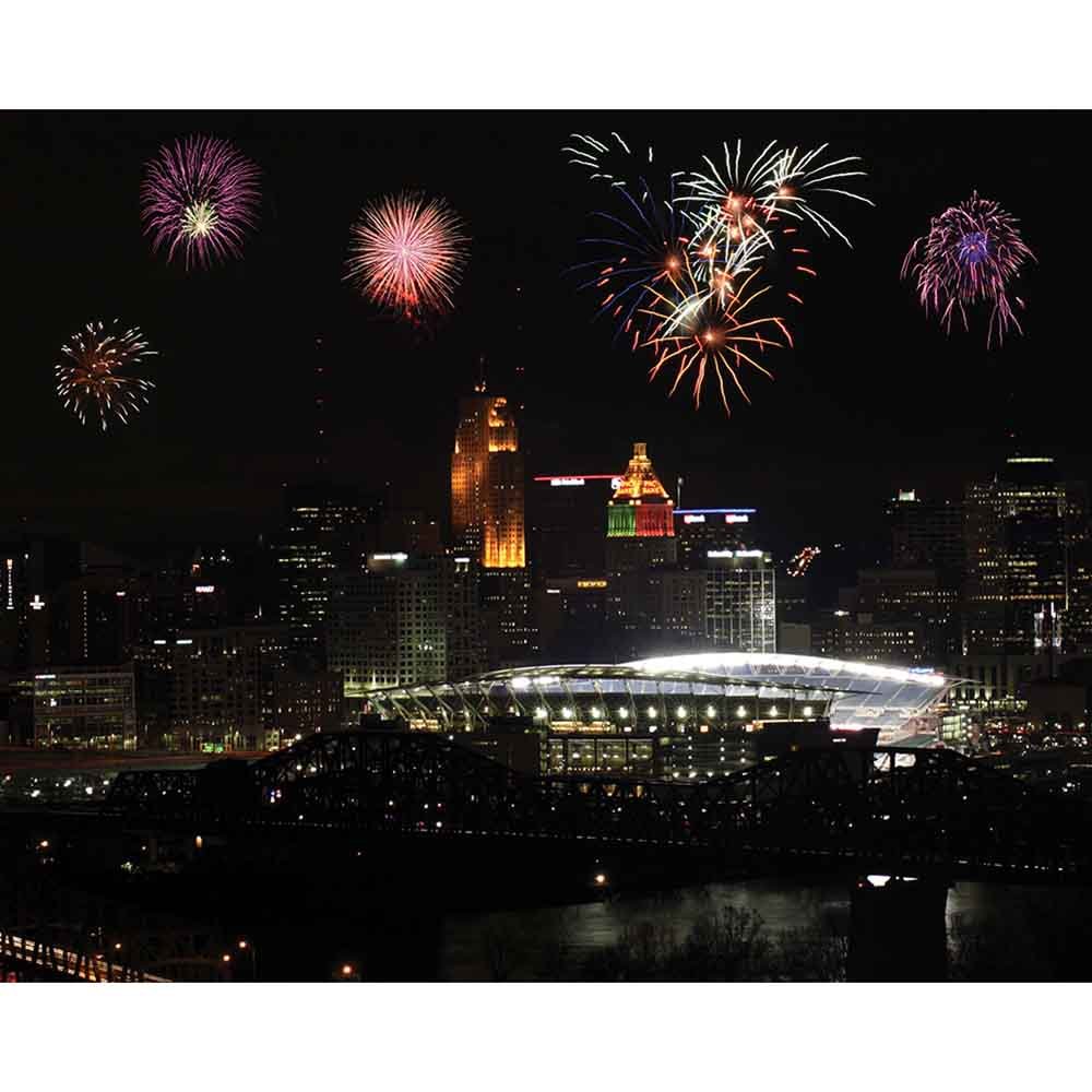 Paul Brown Stadium Fireworks Wall Decal Printed | Wallhogs