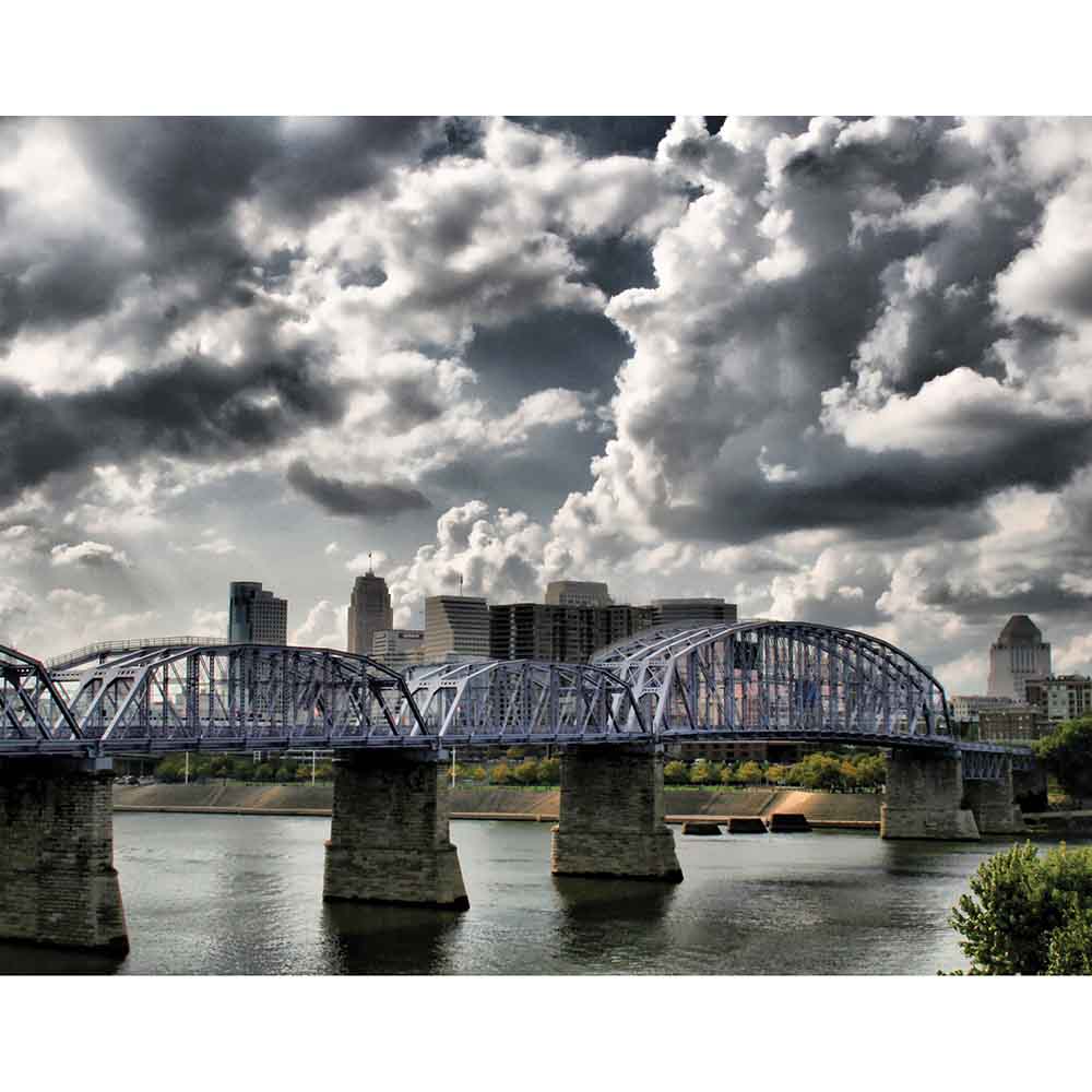 Purple Bridge Wall Decal Printed | Wallhogs