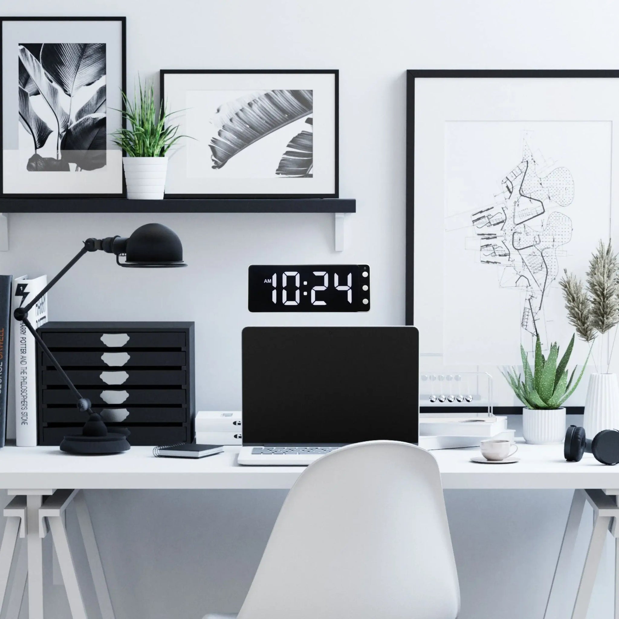 NeXtime Digital Clock with Large White Numbers | 4.5