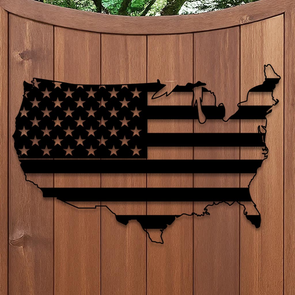 United States Shape American Flag-2
