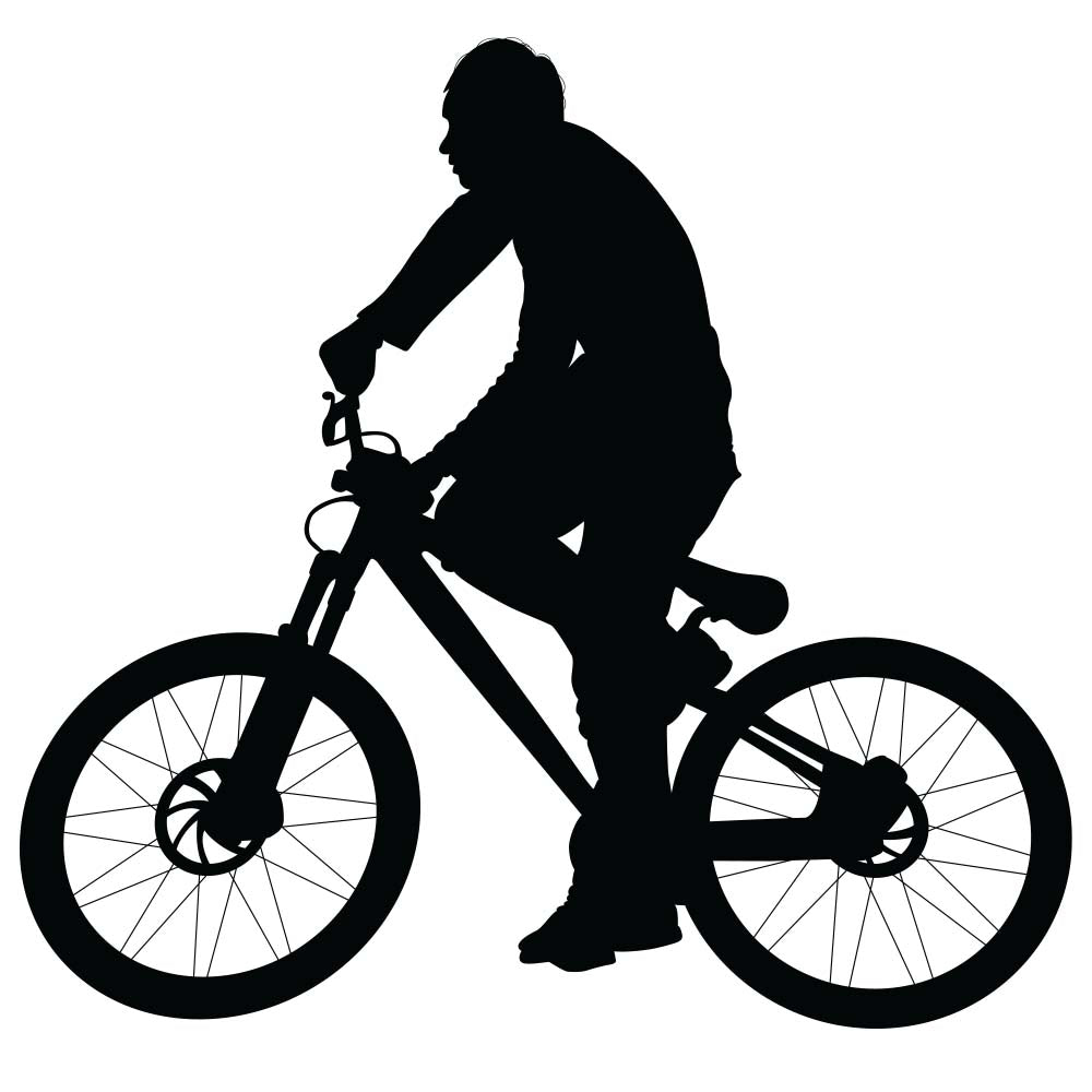 BMX Silhouette Wall Decal Printed