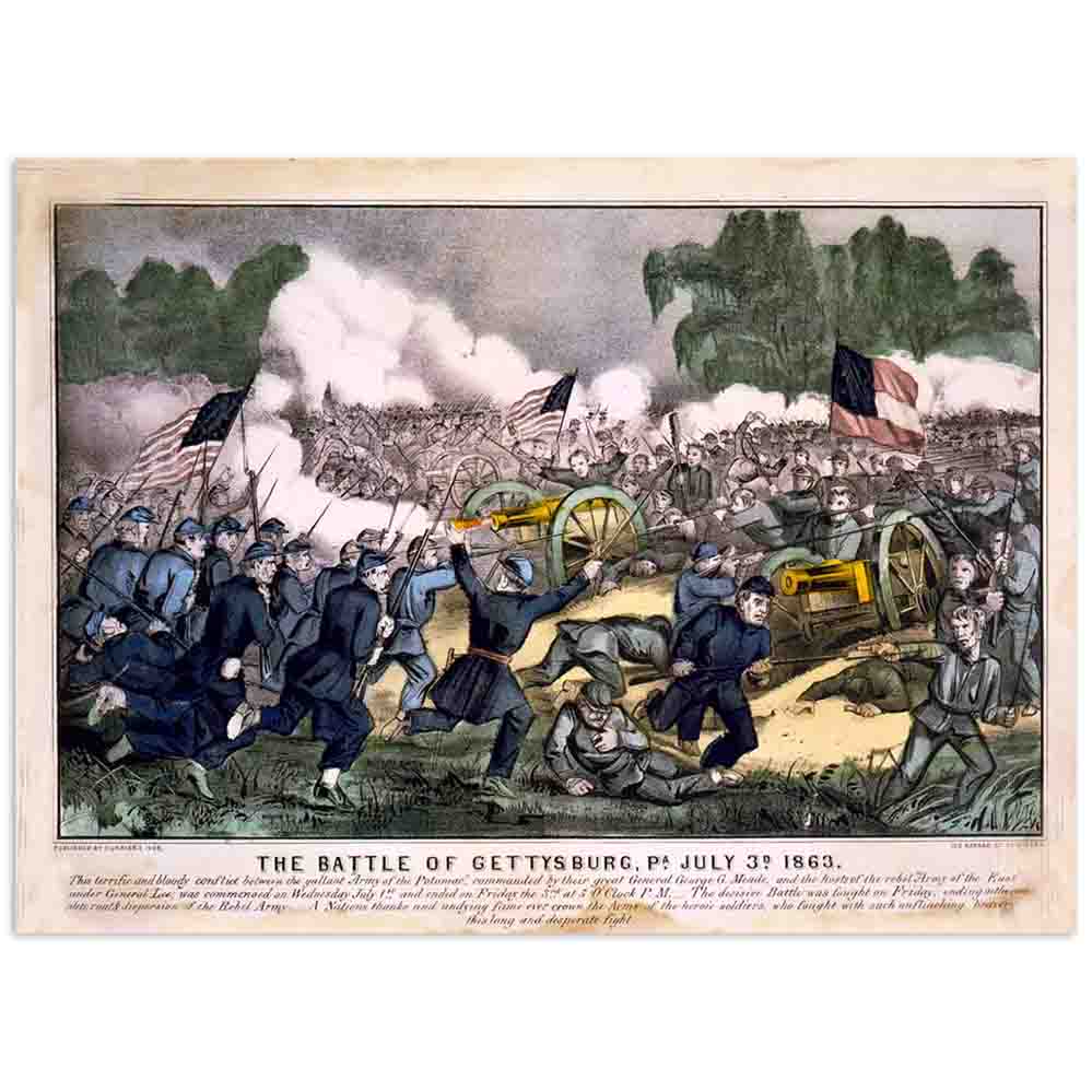 Battle of Gettysburg Gloss Poster Printed | Wallhogs