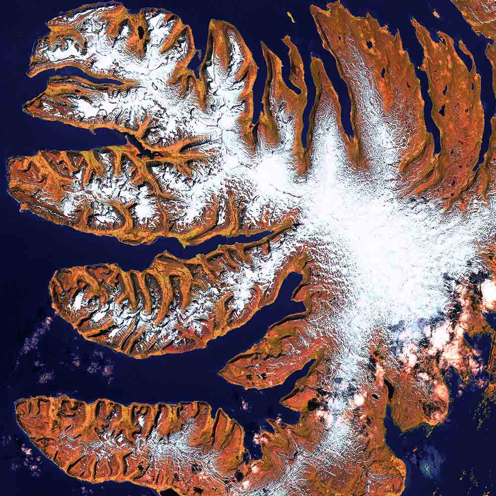 Fjords Satellite Wall Decal Printed | Wallhogs