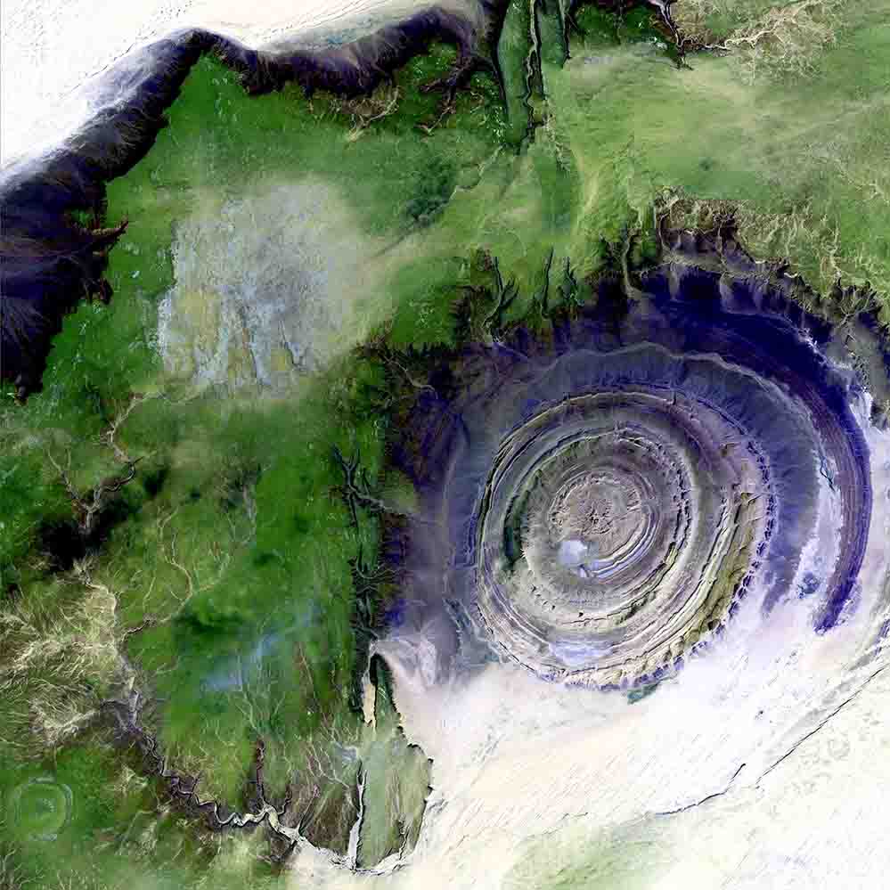 Richat Structure Satellite Gloss Poster Printed | Wallhogs