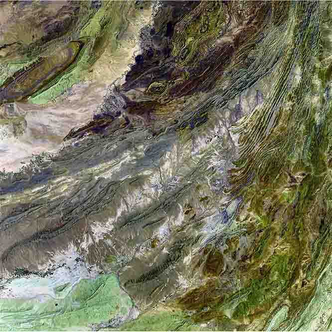 Sulaiman Mountains Satellite Wall Decal Printed | Wallhogs