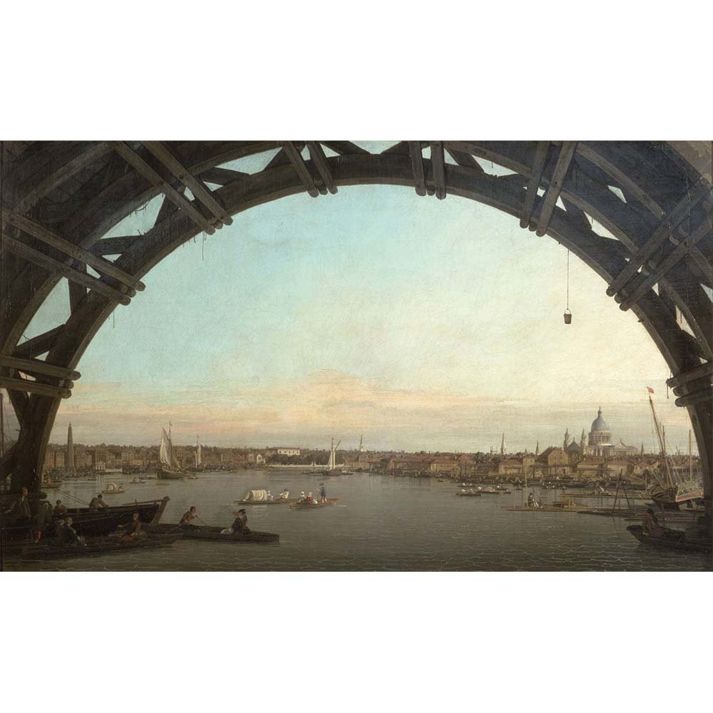 London Seen through an Arch of Westminster Bridge Wall Decal Printed