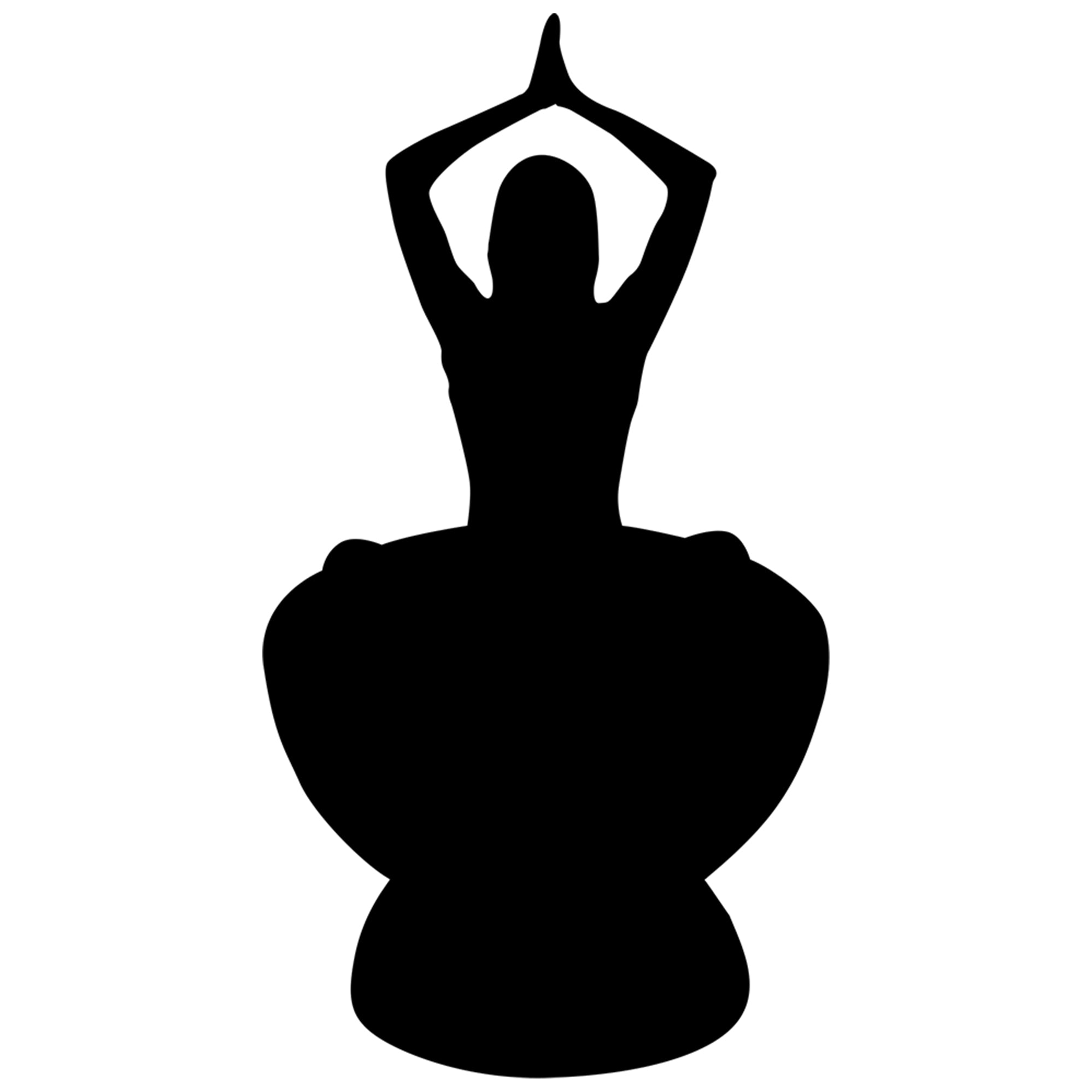 Black Yoga Silhouette Wall Decal Printed & Die-Cut | Wallhogs