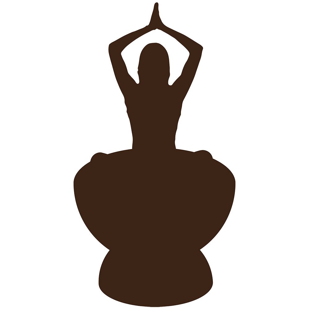 Brown Yoga Silhouette Wall Decal Printed & Die-Cut | Wallhogs
