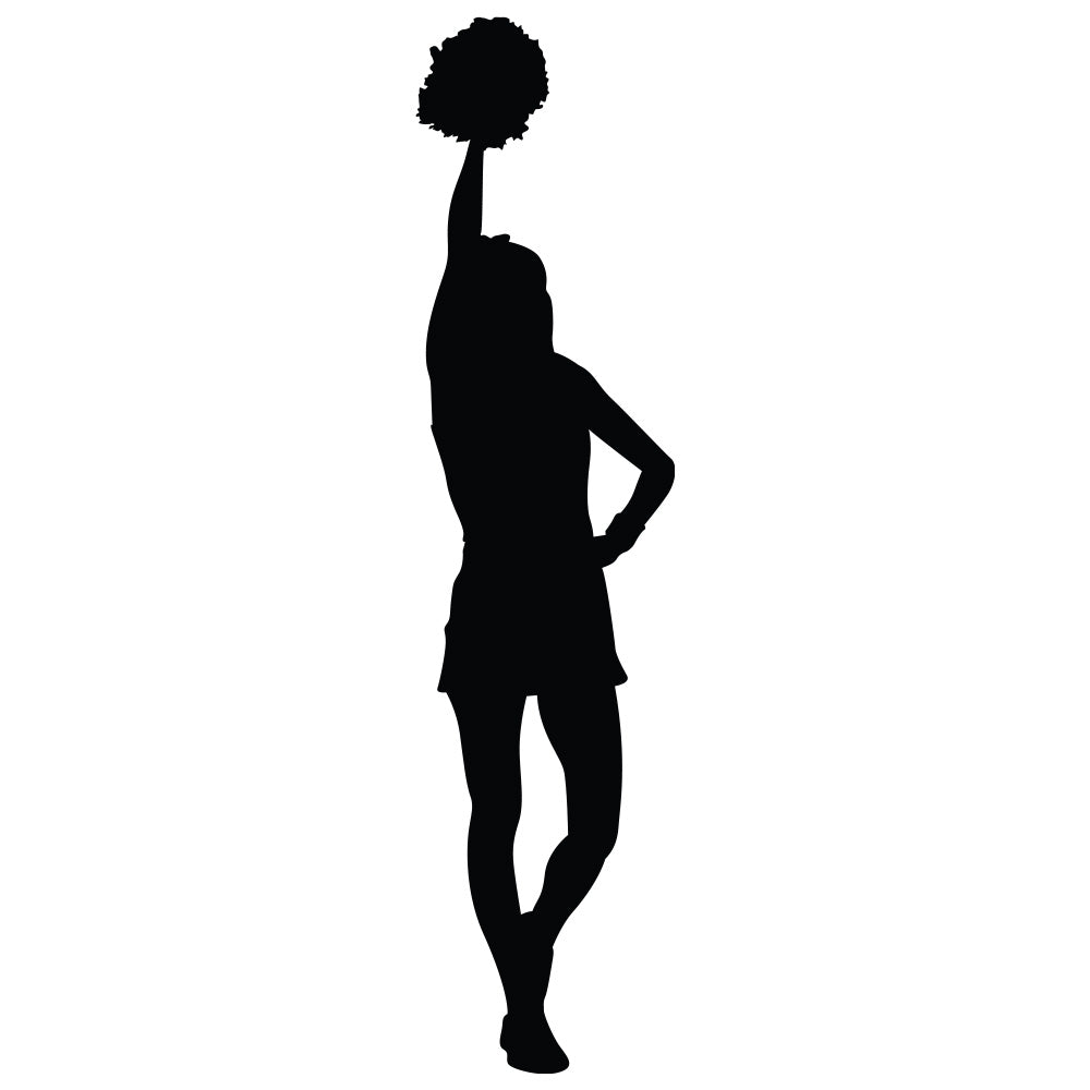 Cheerleader Silhouette Wall Decal Printed