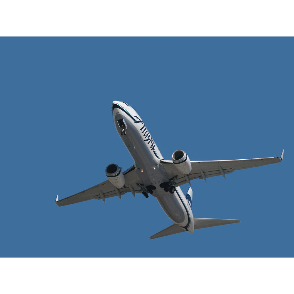 Alaska Air 737 Flyover Gloss Poster Printed | Wallhogs