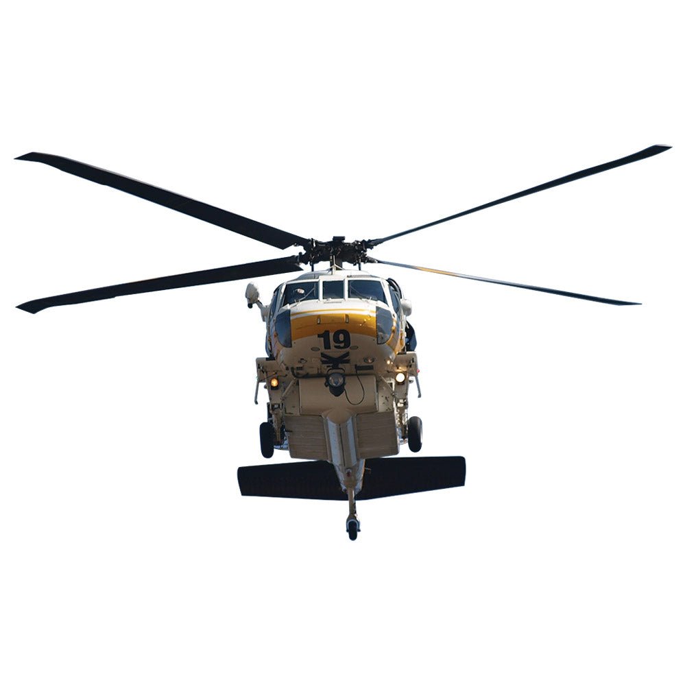 Fire Copter 19 Front View Wall Decal Printed & Die-Cut | Wallhogs