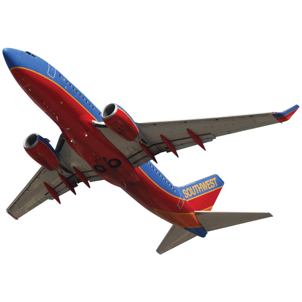 Southwest 737 Die-Cut Wall Decal Printed | Wallhogs