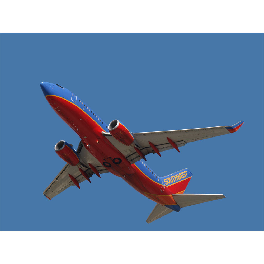 Southwest 737 Flyover Gloss Poster Printed | Wallhogs