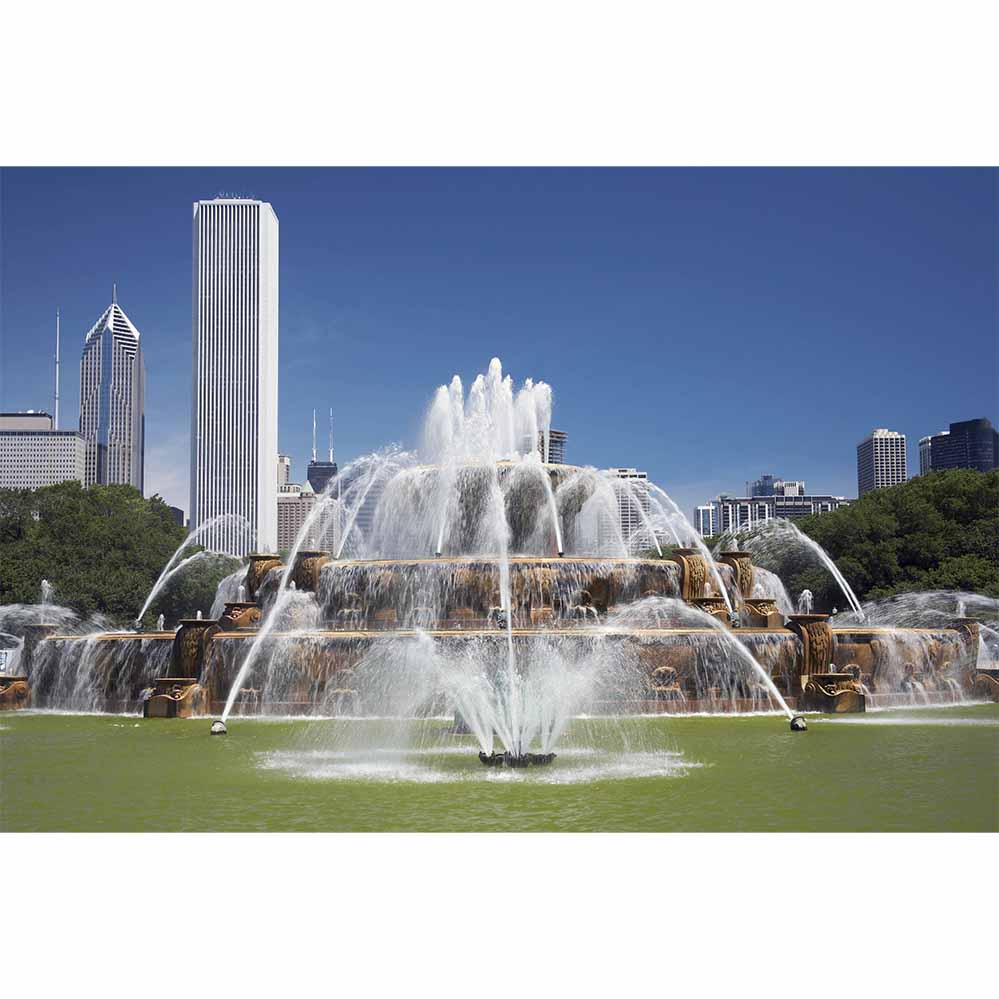 Chicago Fountains Gloss Poster Printed | Wallhogs