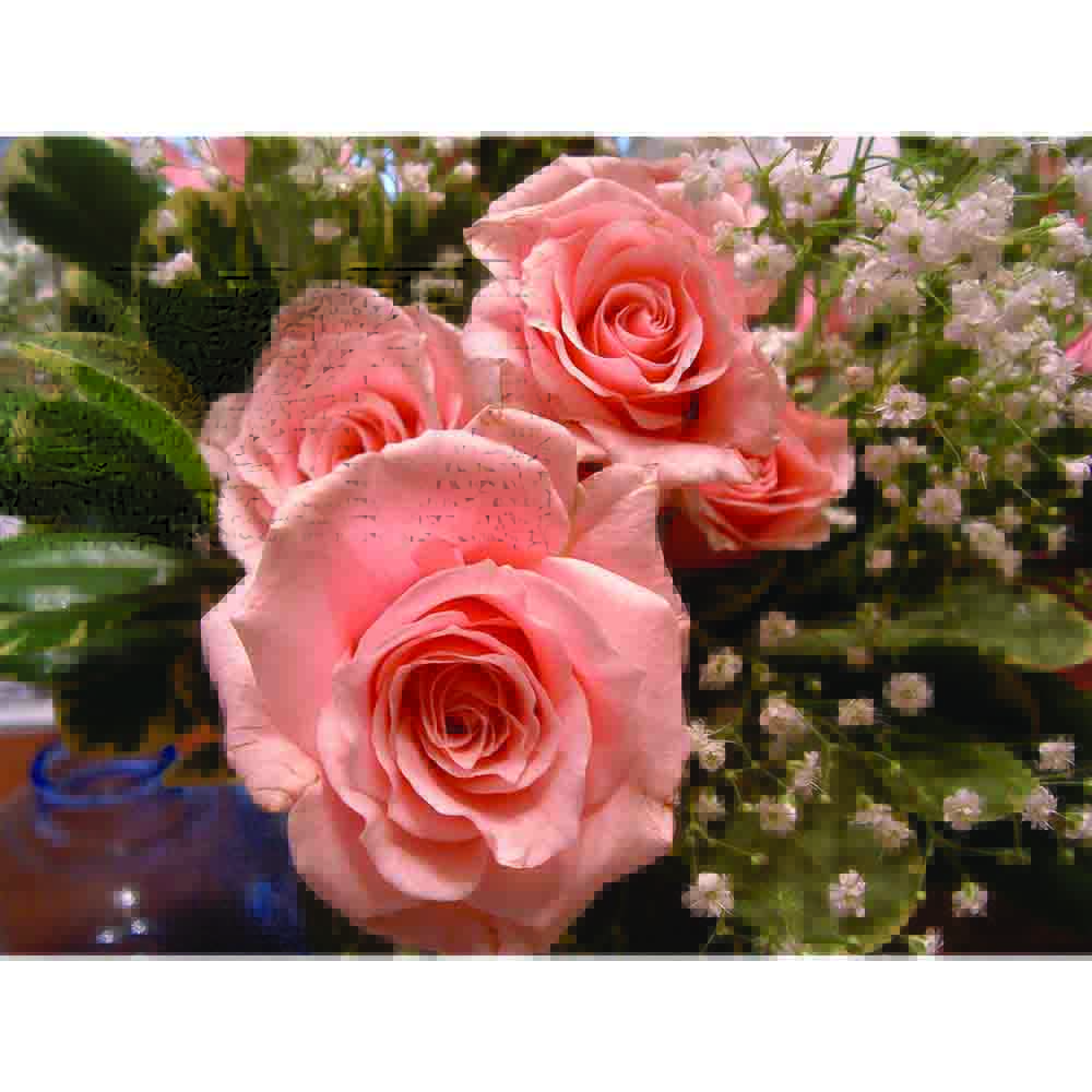 Peach Rose Wall Decal Printed | Wallhogs