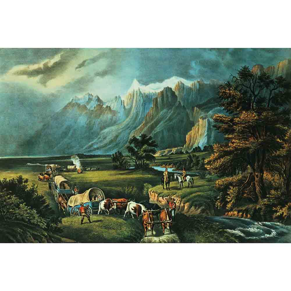 Emigrants Crossing the Plains Gloss Poster Printed | Wallhogs