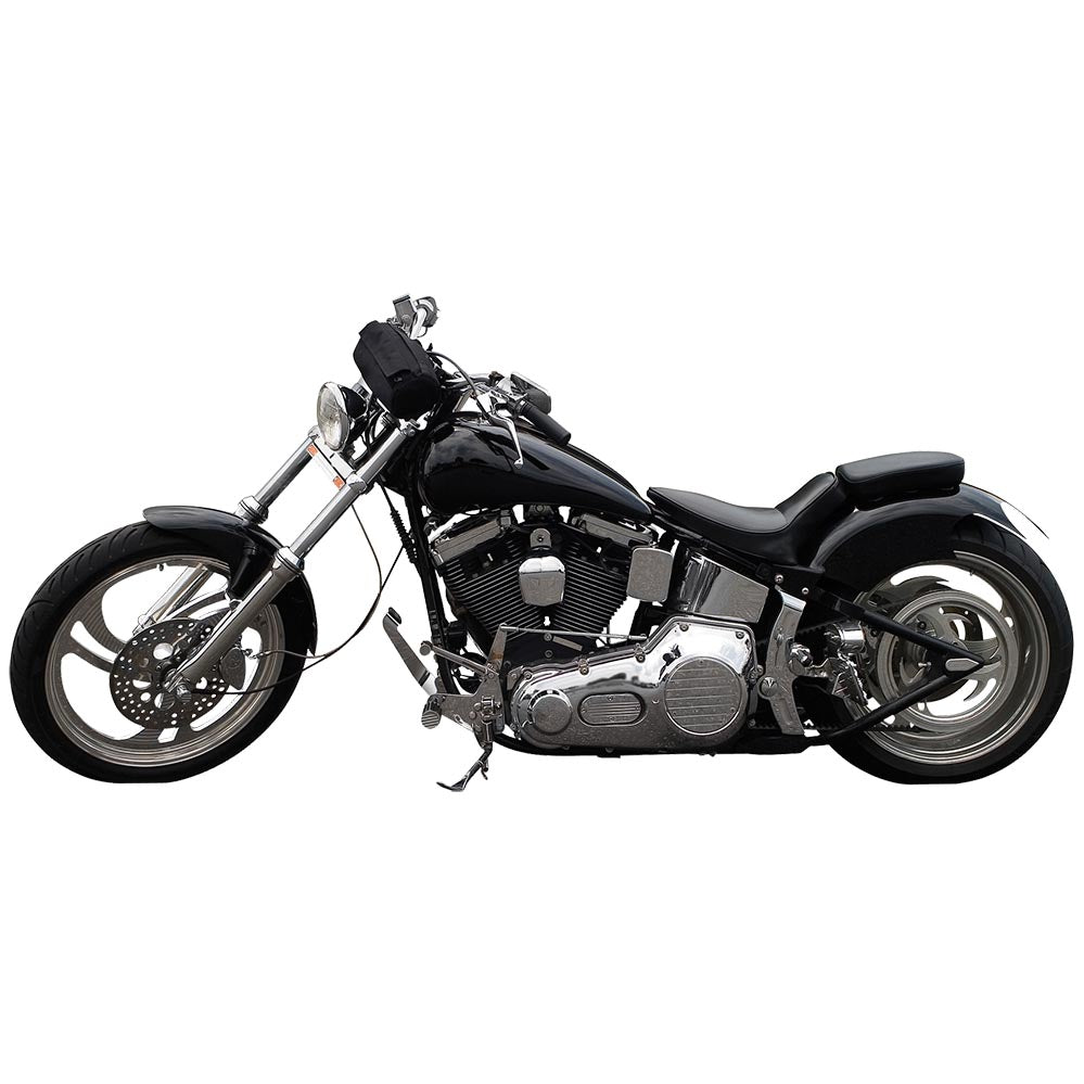 Black Fat Boy motorcycle die-cut wall decal printed | Wallhogs