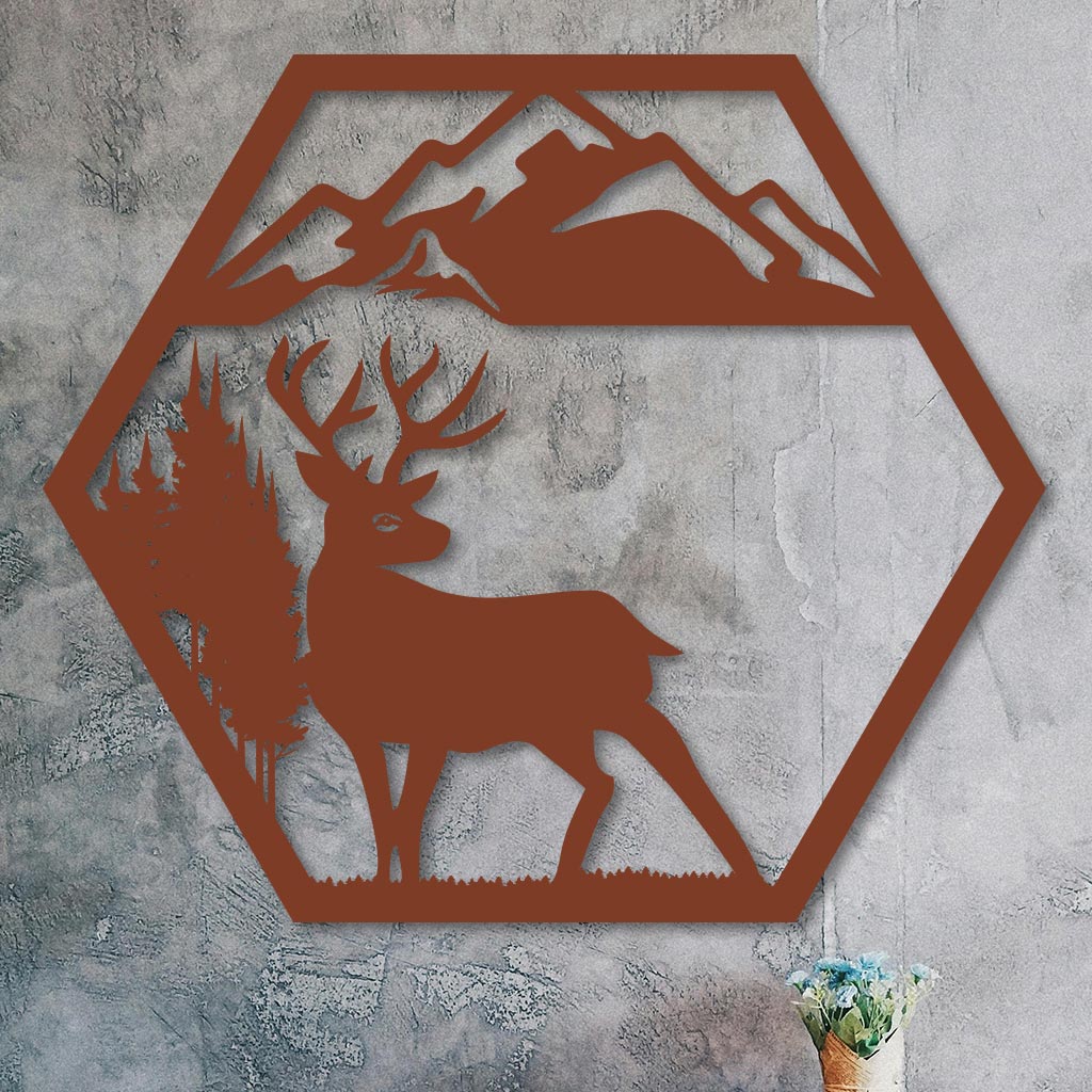 Deer in the Mountains Sign-3