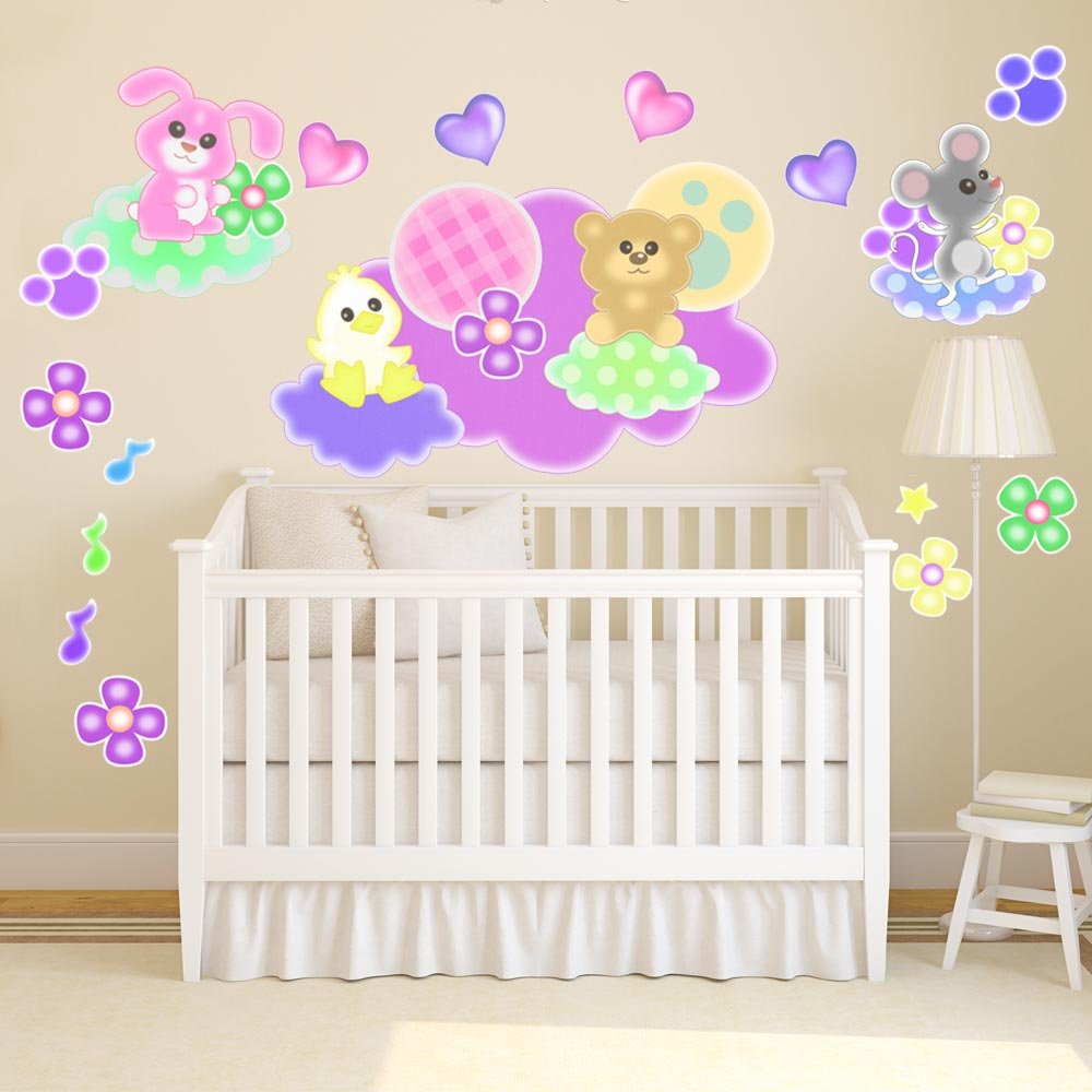 Dreamtime Nursery Wall Decals Installed in Nursery