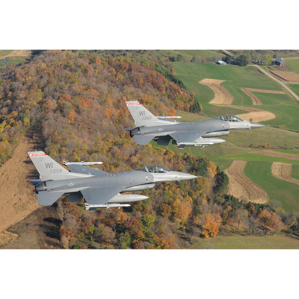 Dual F-16 Fighting Falcon Gloss Poster Printed | Wallhogs