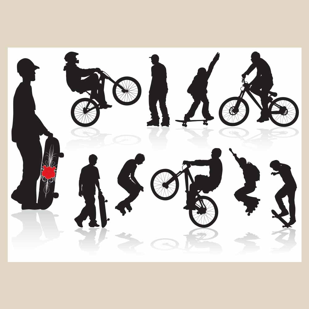 Extreme Silhouettes Wall Decal Printed