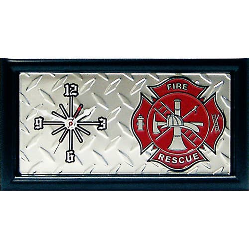 Good Tymes Fire Department Diamond Plate Clock | 7