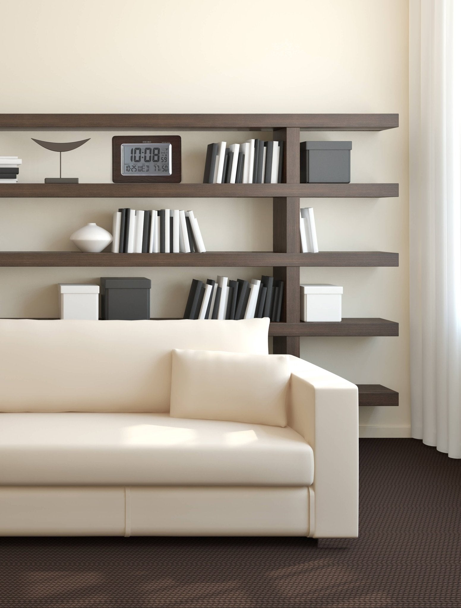 Seiko Everything Digital R Wave Clock w/Temp & Humidity | 10.25