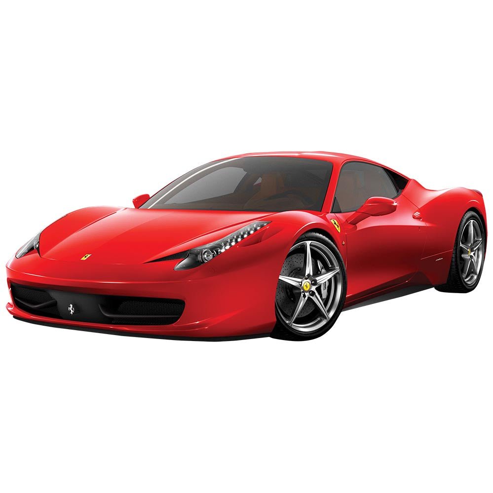 Red Ferrari sports car die-cut wall decal printed | Wallhogs