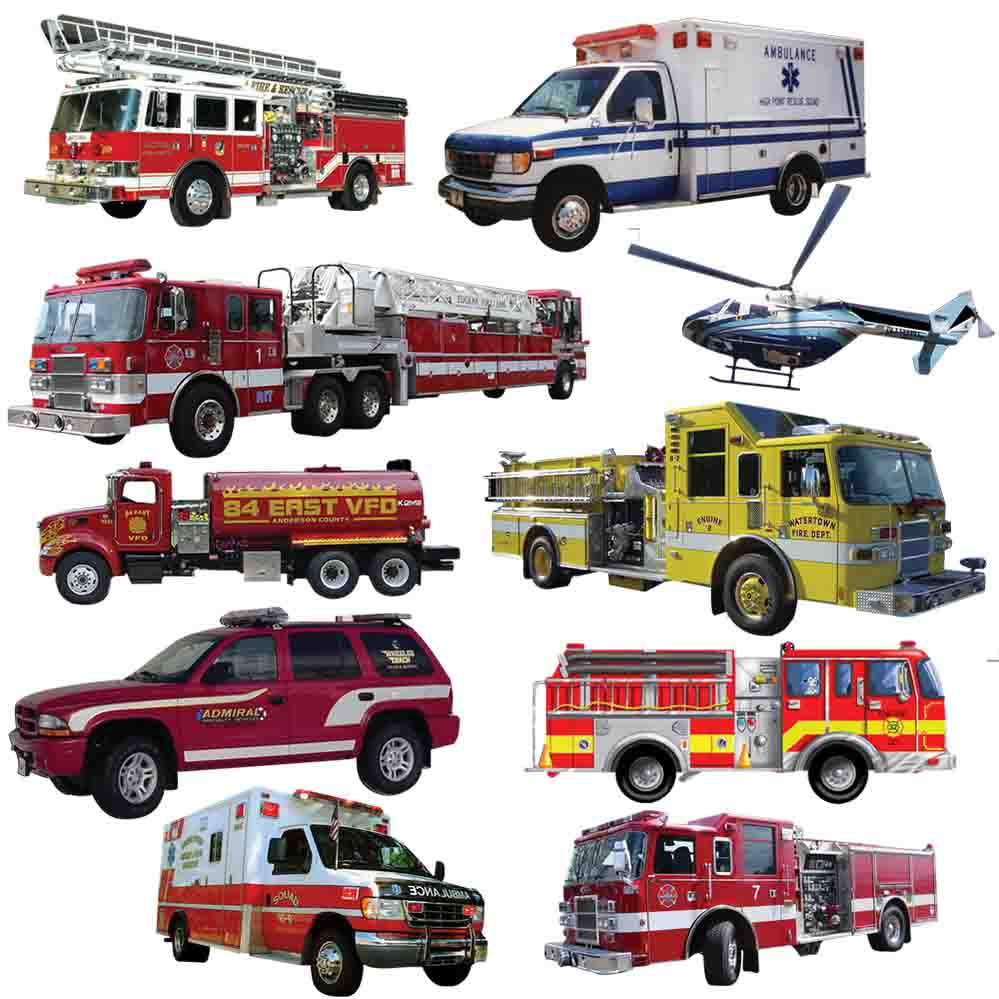 Fire & Rescue Wall Decals Printed & Die-Cut | Wallhogs