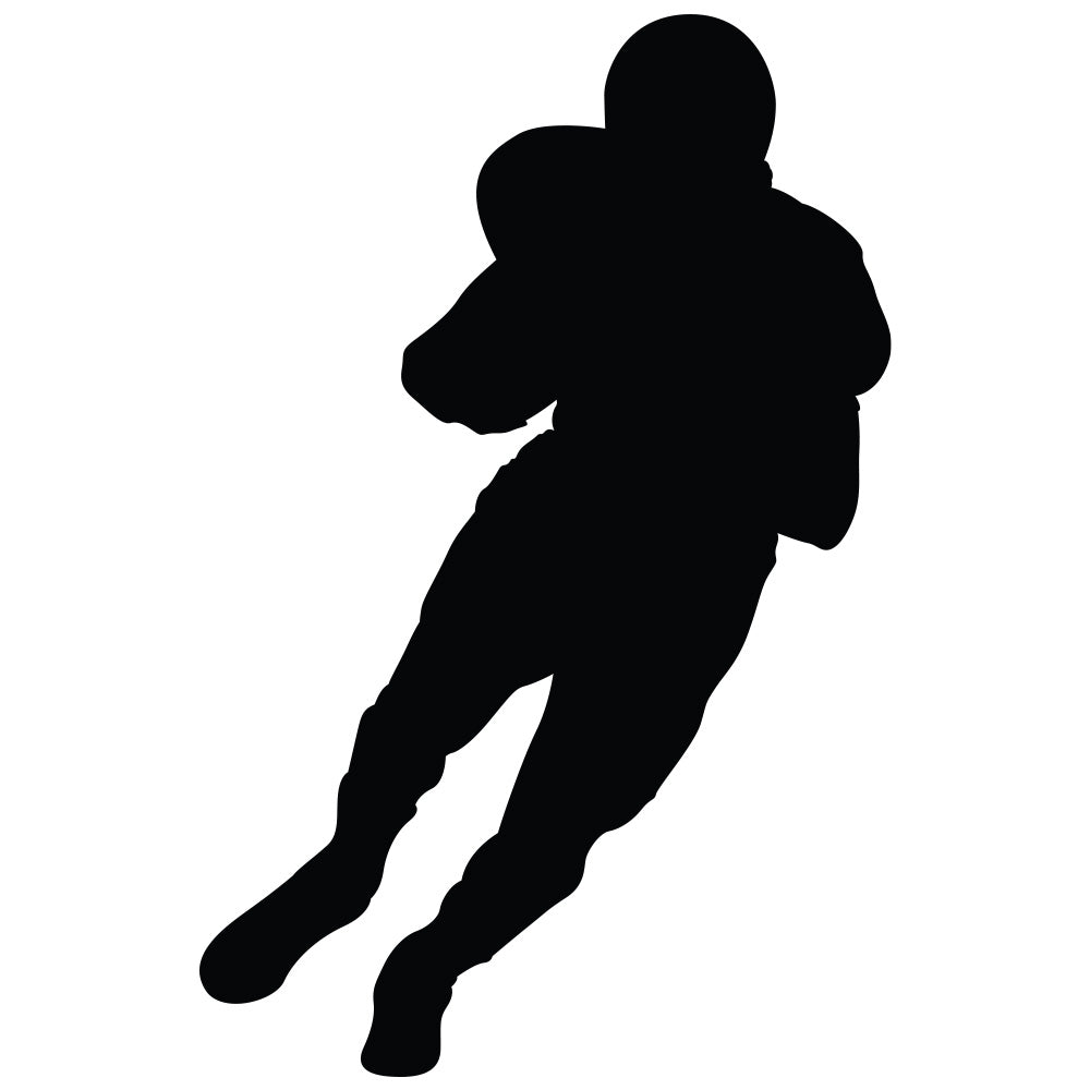 Football Ball Carrier Silhouette Wall Decal Printed