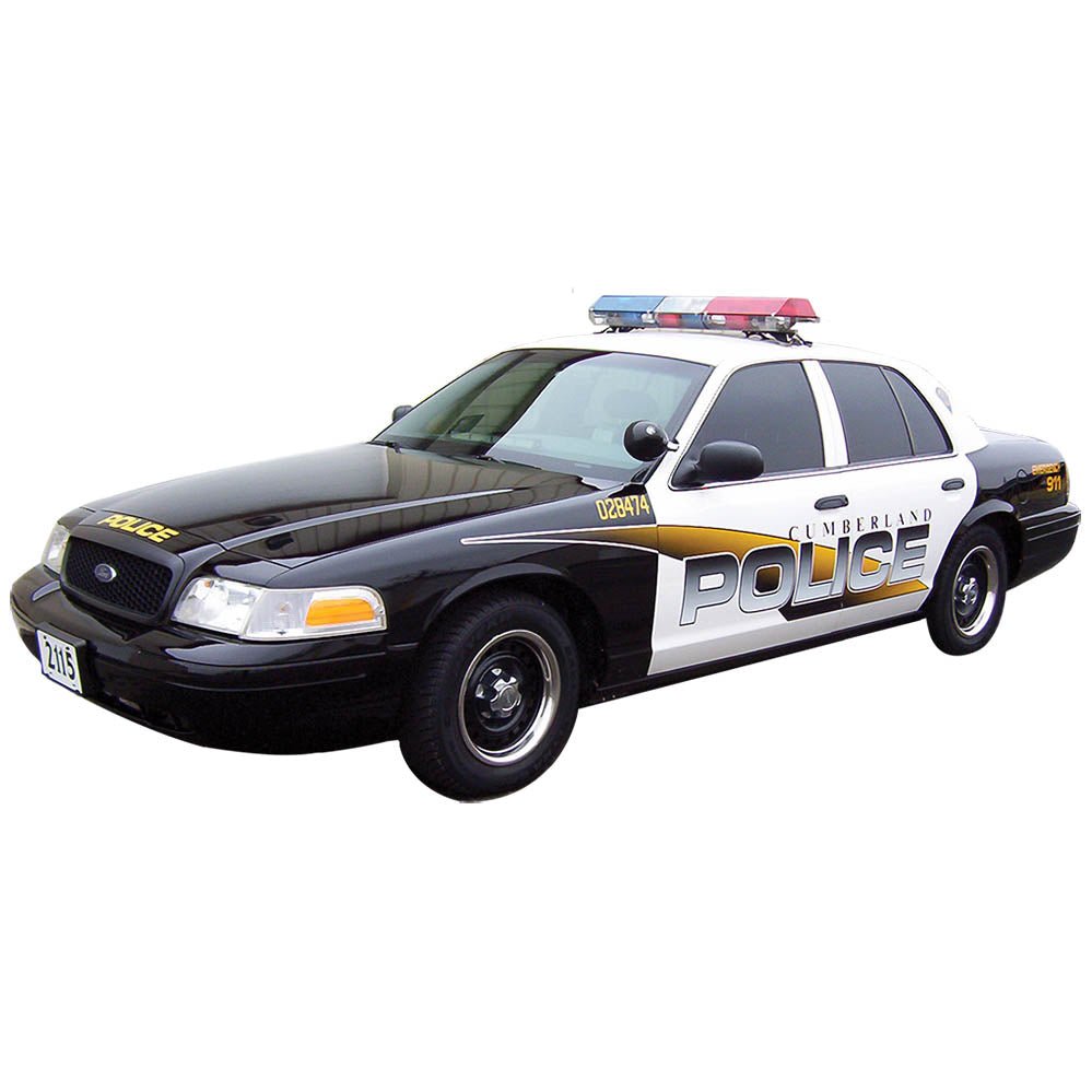 Ford Interceptor Police Car Wall Decal Printed & Die-Cut | Wallhogs