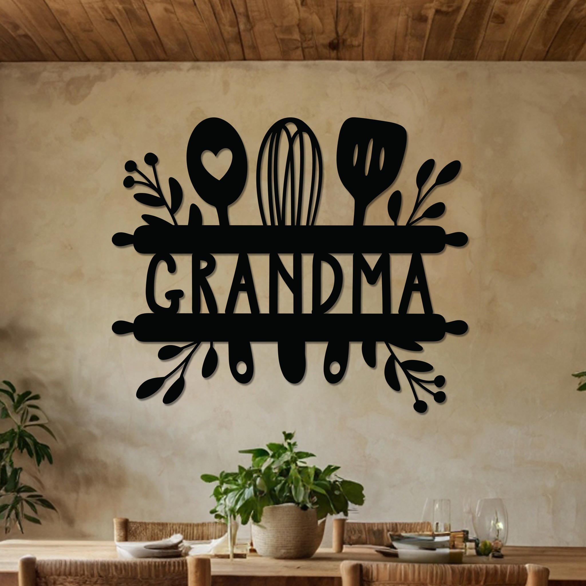 Grandma Sign w Kitchen Utensils-0