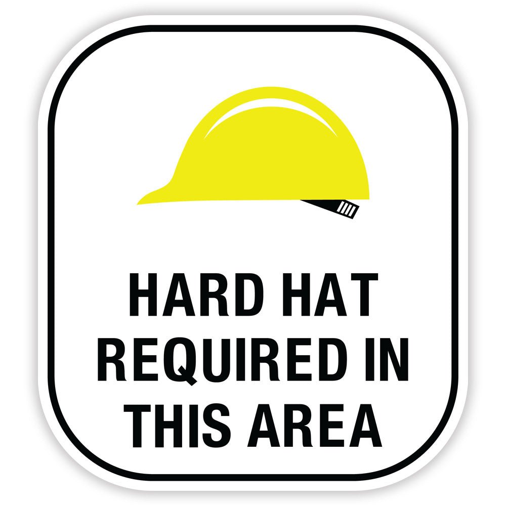 Hard Hat Sign Wall Decal Printed | Wallhogs