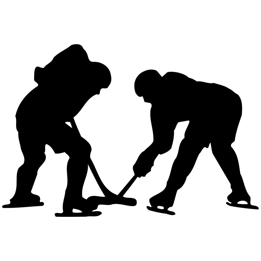 Hockey Player Silhouette Wall Decal Printed & Die-Cut | Wallhogs