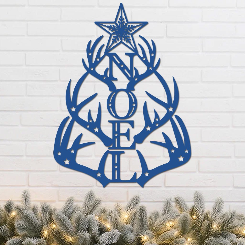 Antler tree with Holiday NOEL-8