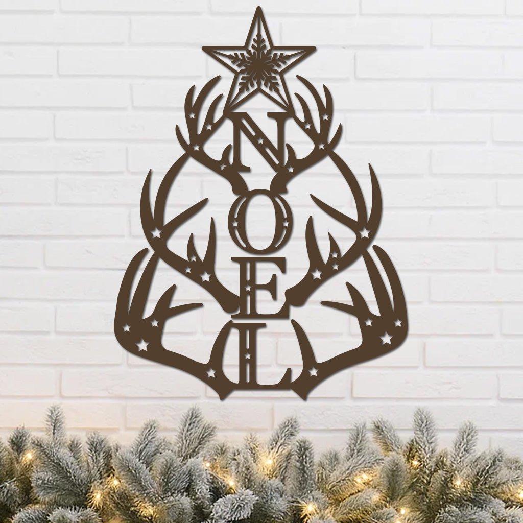 Antler tree with Holiday NOEL-6