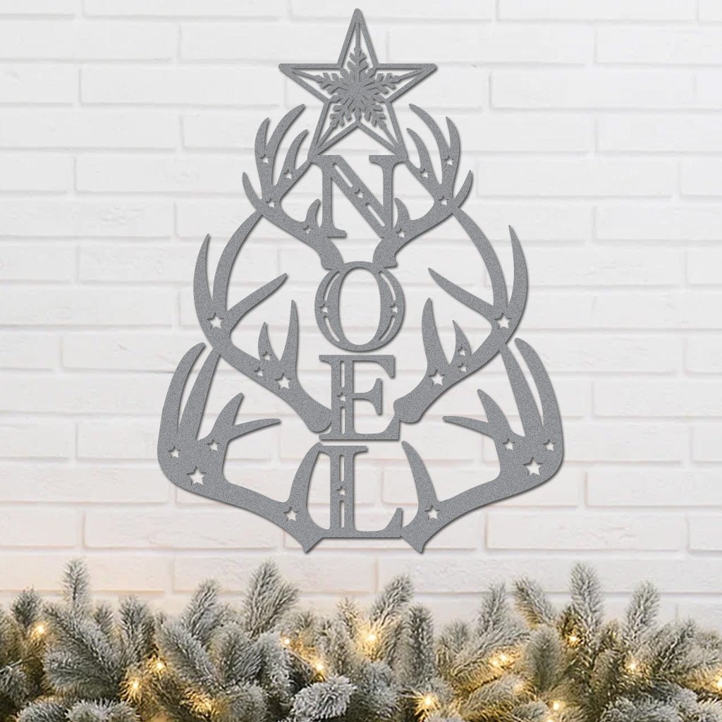 Antler tree with Holiday NOEL-5