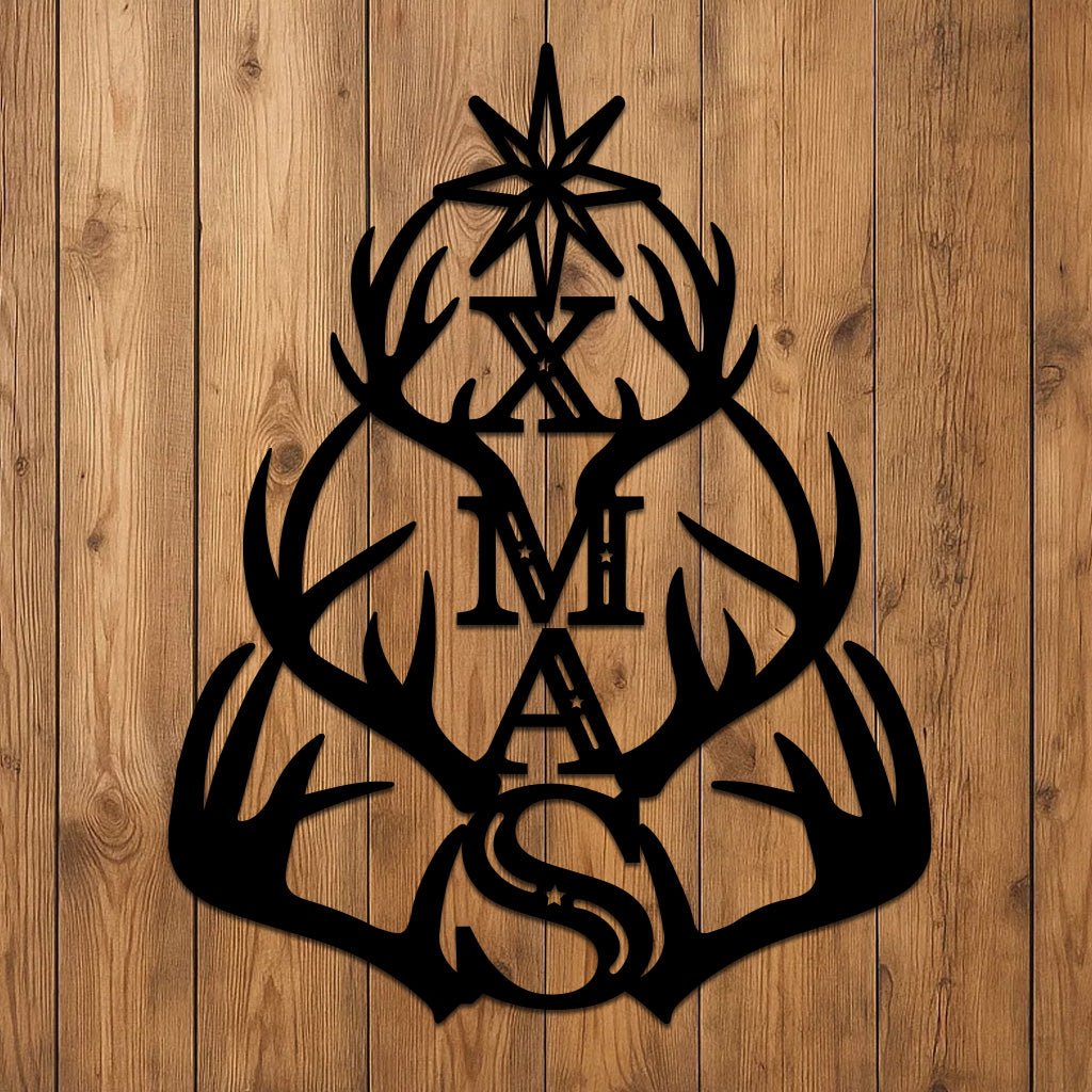 Holiday XMAS with Antler Tree Design-2