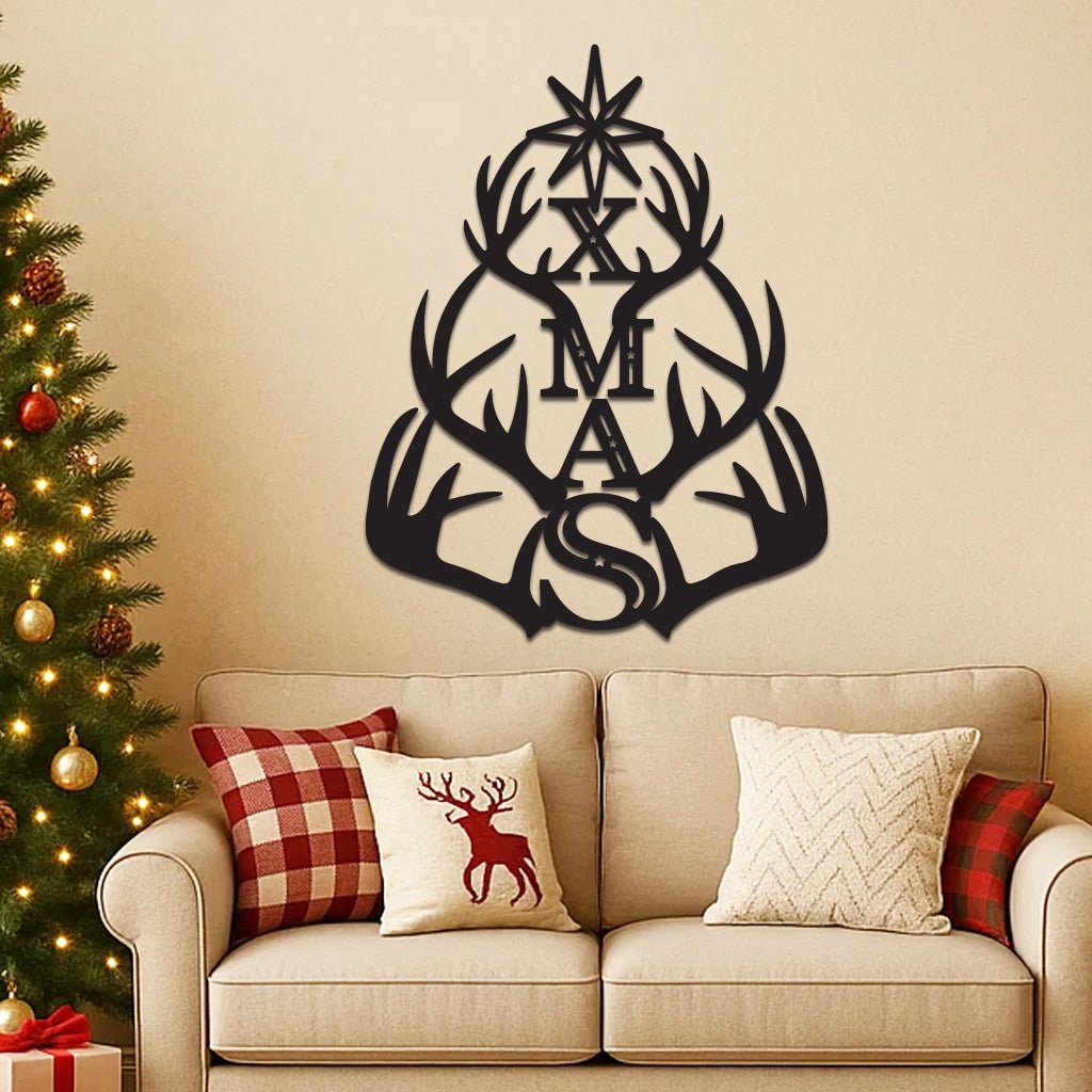 Holiday XMAS with Antler Tree Design-0