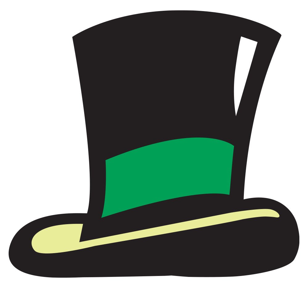 Leprechaun Hat Wall Decal Printed & Die-Cut | Wallhogs