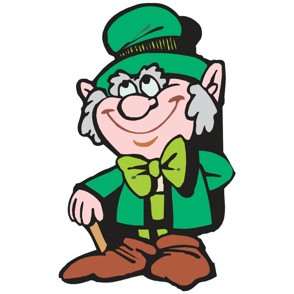 Leprechaun Wall Decal Printed & Die-Cut | Wallhogs